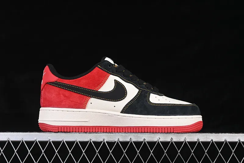 All categories Nk Air Force 1 Air Force series Nk Air Force 1 Low Air Force low-top Nike Air Force 1'07 Low Black, white and red contrast Air Force 1 low-top casual sneakers HT5088-618